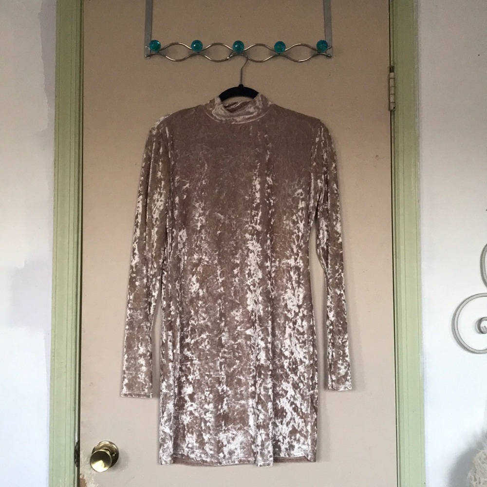 Pink velvet wet seal bodycon dress